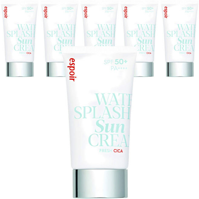 에스쁘아 워터 스플래쉬 선크림 프레쉬 시카 SPF50+ PA++++, 60ml, 6개