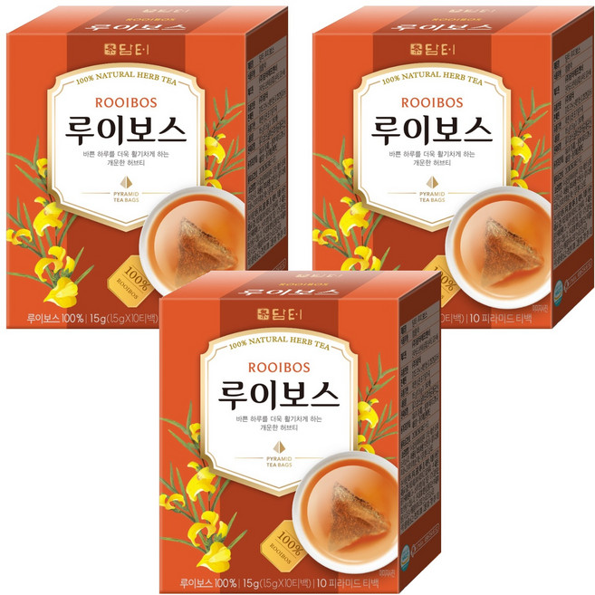 담터 삼각티백 루이보스 차, 1.5g, 10개입, 3개