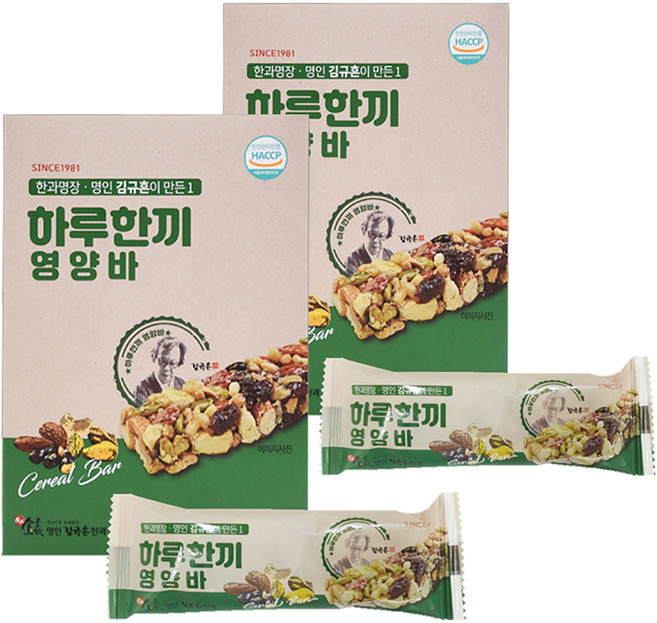 김규흔한과 한과명장 김규흔이 만든 하루한끼 영양바 5p, 125g, 2개