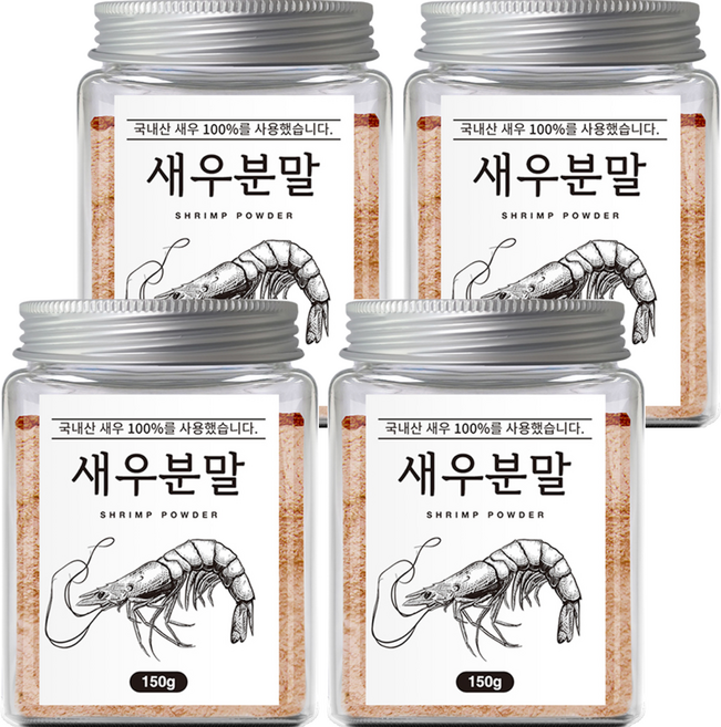 조은약초 새우 분말, 150g, 4개
