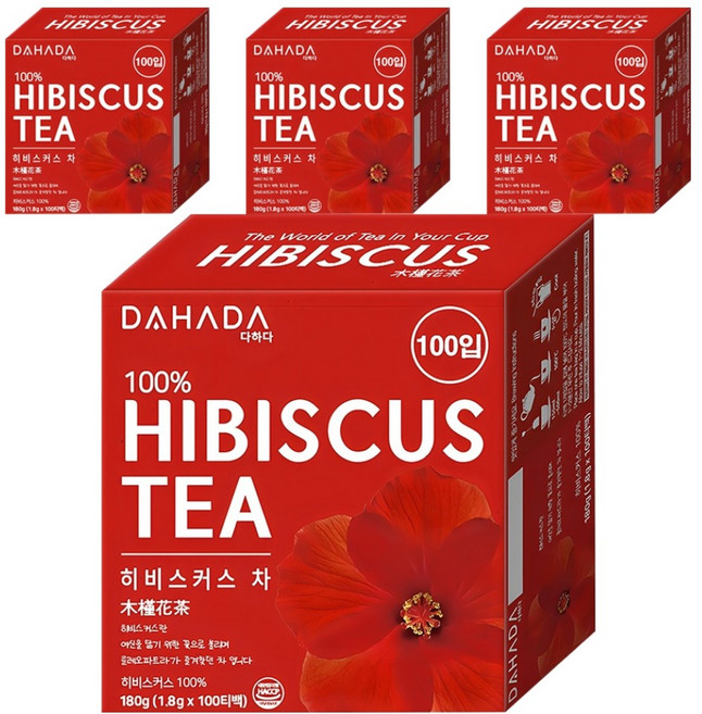 다하다 히비스커스 차, 1.8g, 100개입, 4개
