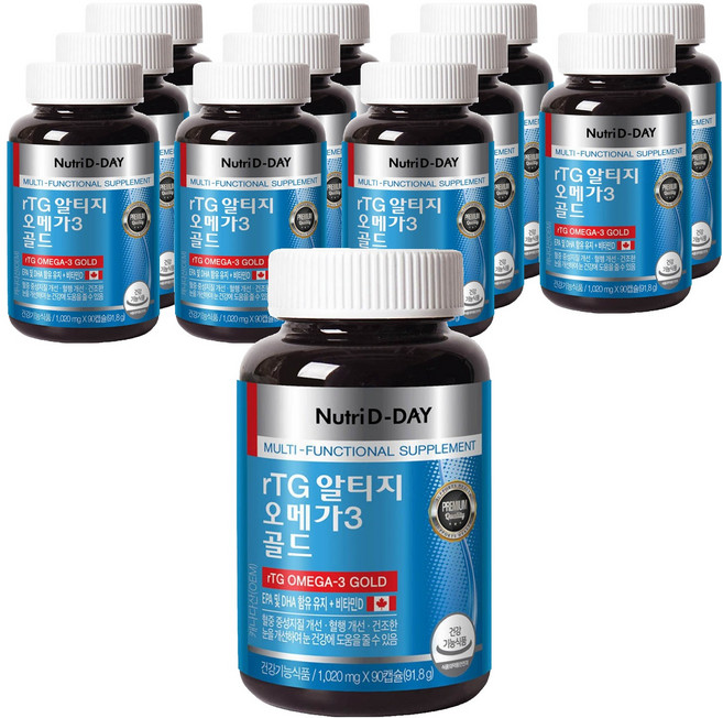 뉴트리디데이 rTG 알티지 오메가3 골드, 90정, 12개