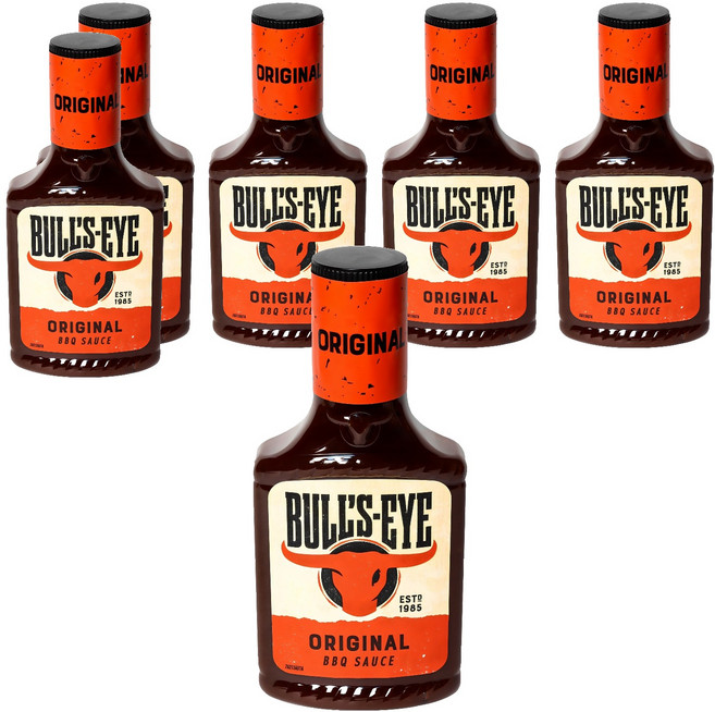 불스아이 BBQ 소스, 355g, 6개