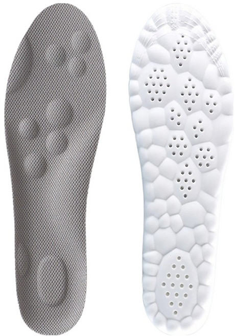 무식이네 발편한 구름 에어홀 인솔 신발 깔창 라이트그레이, 1개