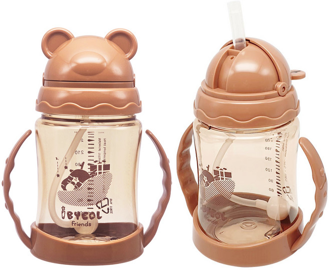 아이별프렌즈 국내 제조 트라이탄 주스컵 280ml, 2개, 브라운