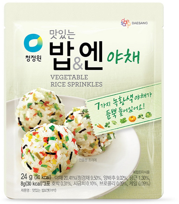 청정원 맛있는 밥 엔 야채 후리가케, 24g, 1개