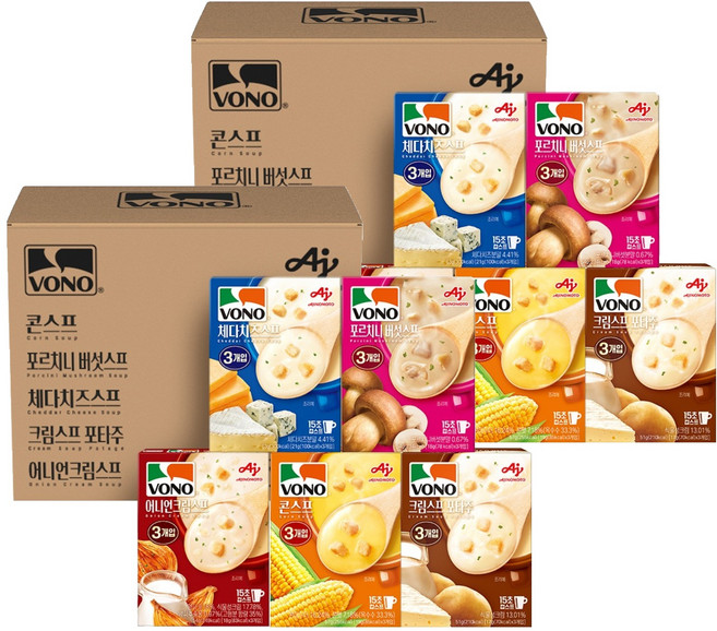 보노 버라이어티팩 스프 5종 세트, 279g, 2세트