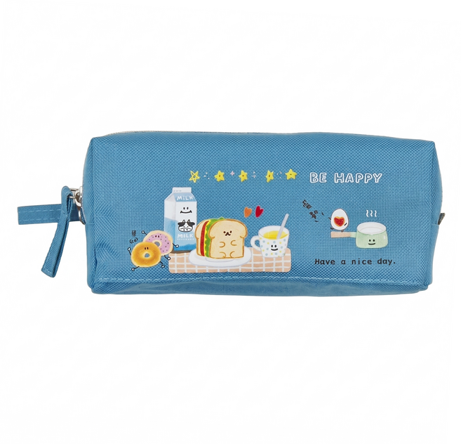 Sunny 三瑩文具 哩哩扣扣雙拉鍊筆袋 SPC-352B 6歲以上 180 x 80 x 55mm, 藍色, 1個