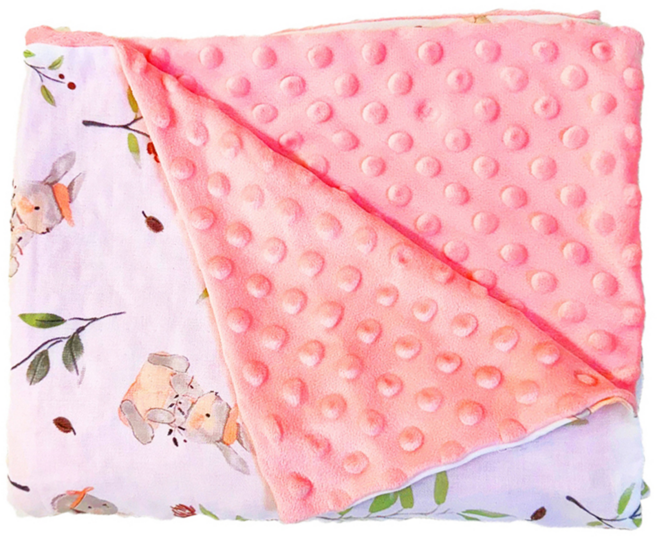 Mang Mang 小鹿蔓蔓 寶貝觸覺安撫蓋毯, 花草兔兔