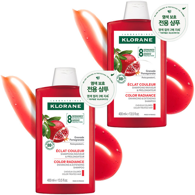 클로란 석류 컬러 프로텍션 샴푸, 400ml, 2개