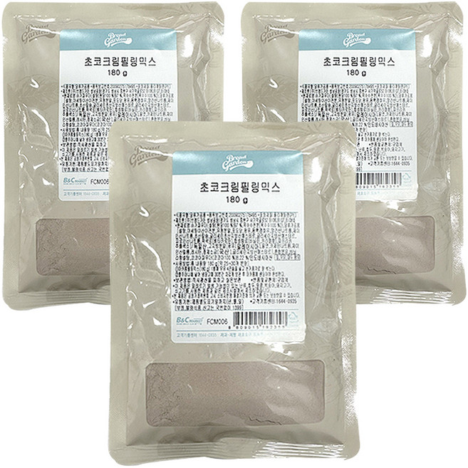 브레드가든 초코크림 필링 믹스, 180g, 3개