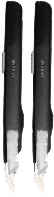 아날로그 크롬 커터칼 AC001B, 블랙에디션, 2개