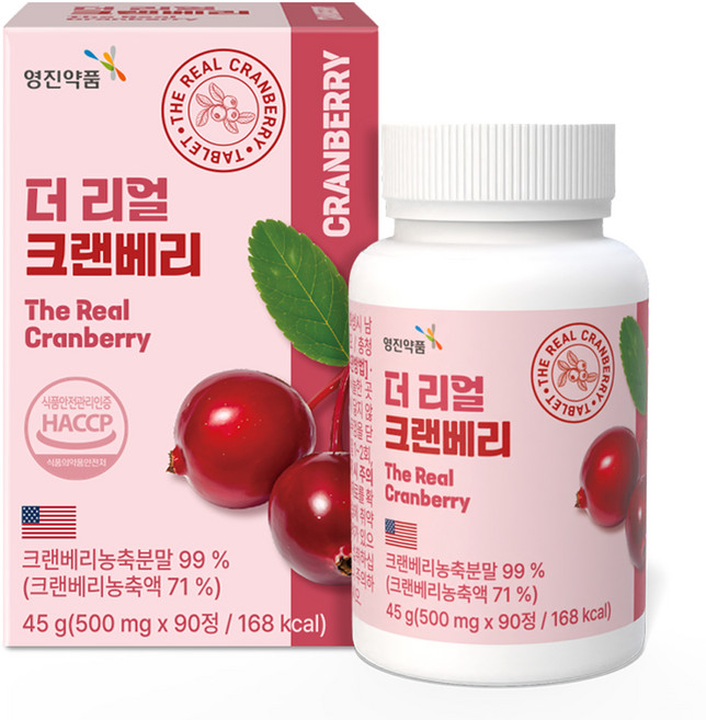 영진약품 더 리얼 크랜베리, 90정, 1개