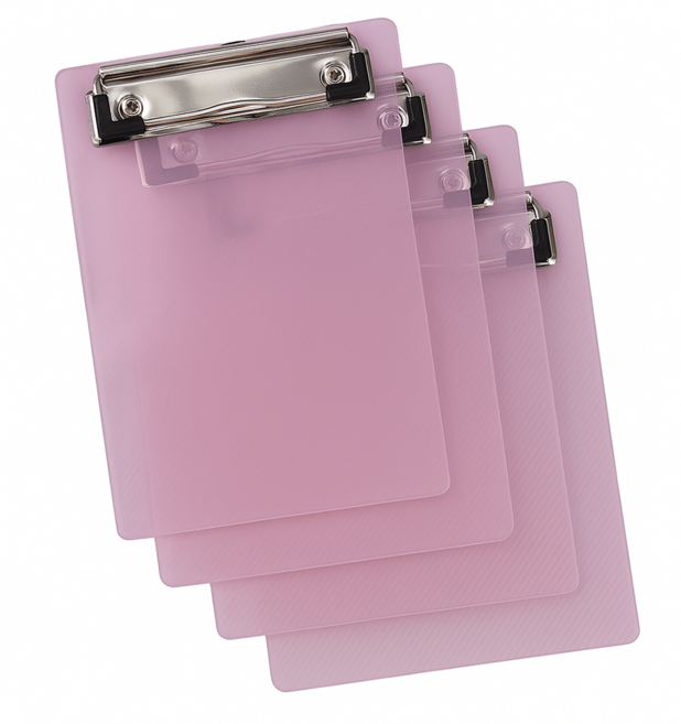 코지앤드 A6 미니 클립보드, 핑크, 4개