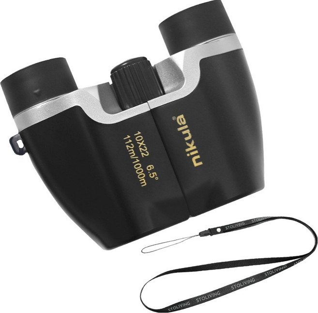 니쿠라 스토리빙 오페라글라스 뮤지컬 콘서트 쌍안경 10배율 망원경 + 넥스트랩, 22mm