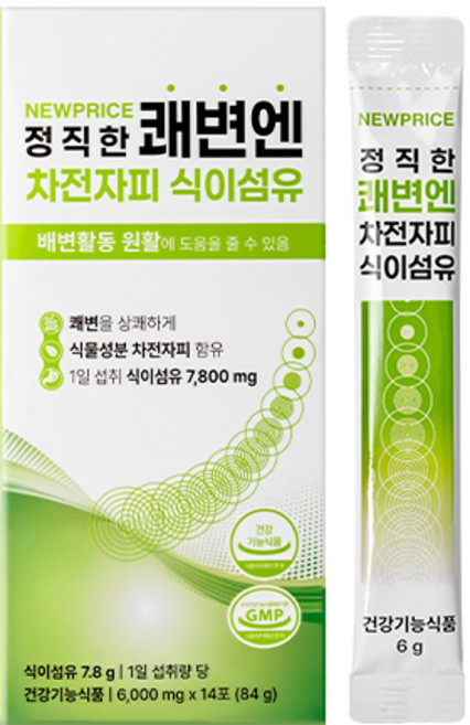 뉴프라이스 정직한 쾌변엔 차전자피 식이섬유, 1개, 14회분