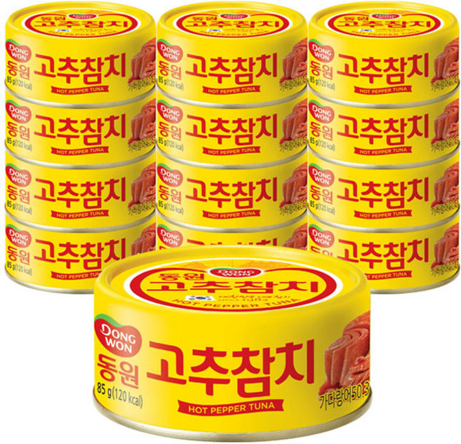 동원참치 고추참치, 85g, 12개
