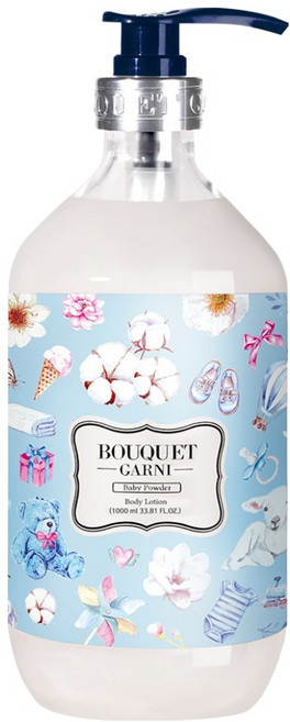BOUQUET GARNI 優雅香水身體乳 嬰兒爽身粉香, 1L, 1瓶