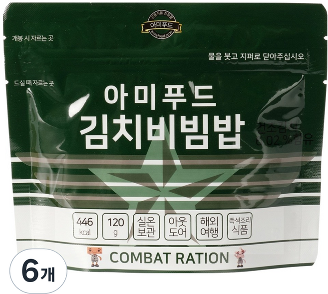 아미푸드 김치 비빔밥, 120g, 6개