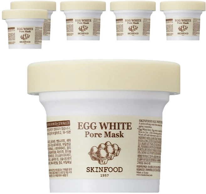 스킨푸드 에그 화이트 포어 마스크, 1개입, 6개 - 쿠팡