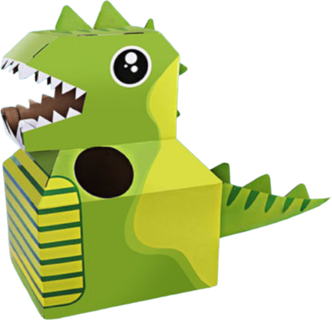 집콕놀이 DIY 공룡 박스 코스프레 종이 옷 만들기 키트, Dinosaur, 1개