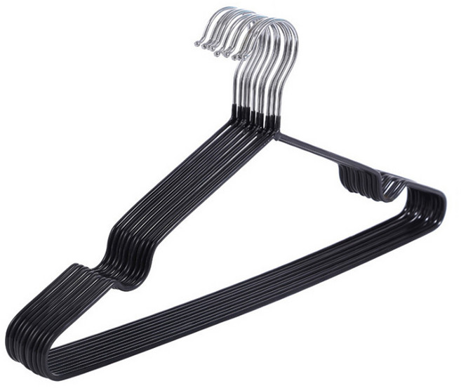 코지웰 미끄럼방지 논슬립 옷걸이, 블랙, 10개