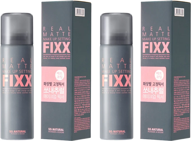 쏘내추럴 파우더포룸 리얼 매트 메이크업 세팅 픽서, 75ml, 2개 - 쿠팡