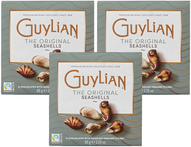 길리안 시쉘 초콜릿, 65g, 3개