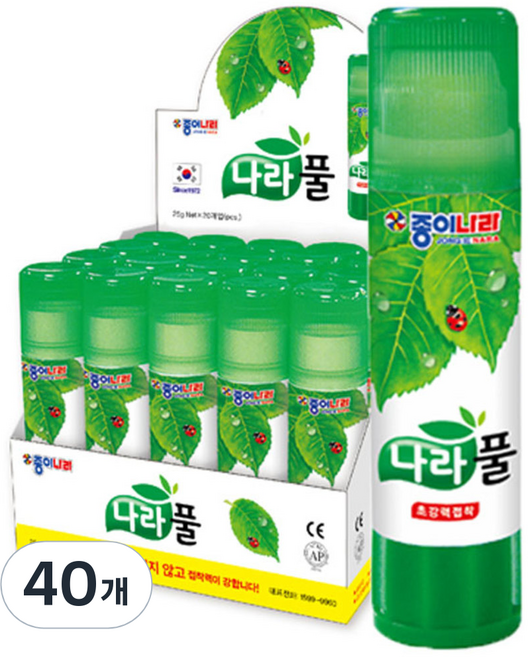 종이나라 투명나라풀, 25g, 40개