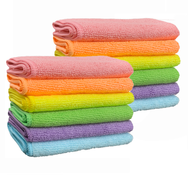 코멧 키친 컬러풀 극세사 행주 12개, 1세트