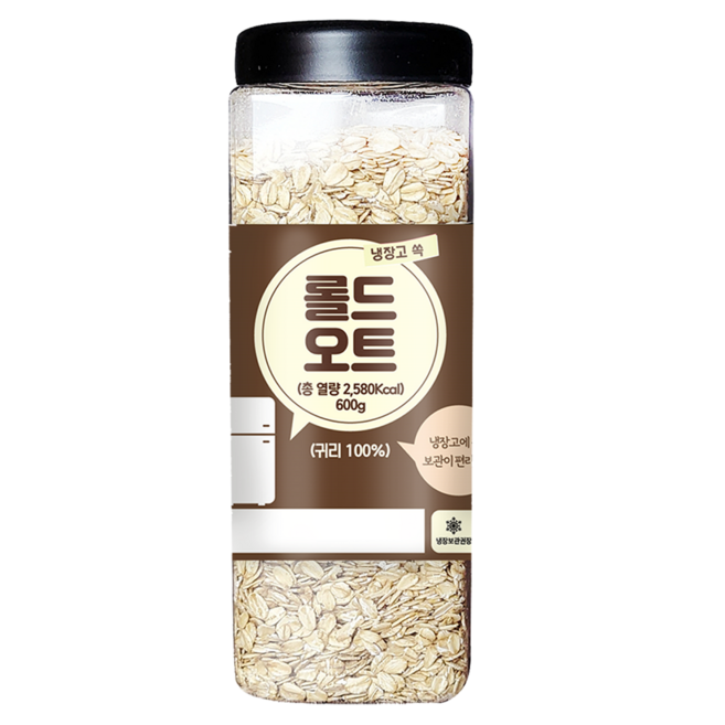 냉장고쏙 롤드 오트, 600g, 1개