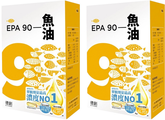 De Chuang 德創生技 EPA 90 mini 魚油, 30顆, 2盒