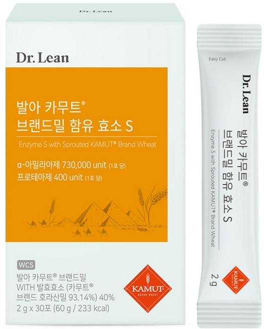 닥터린 발아 카무트 브랜드밀 함유 효소 S 30p, 60g, 1개