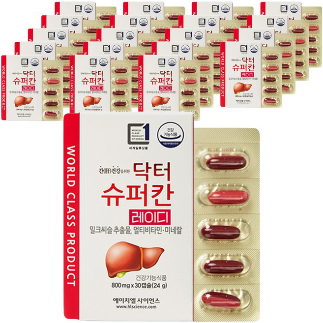 에이치엘사이언스 닥터슈퍼칸 레이디, 30정, 20개