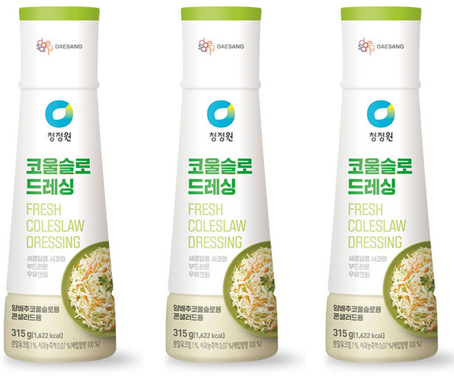 청정원 코울슬로 드레싱, 315g, 3개