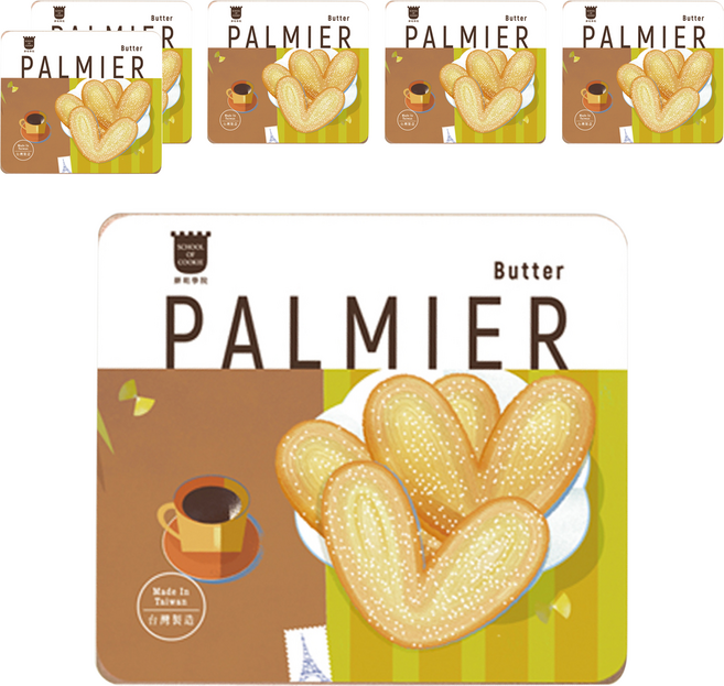 School of Cookie 台灣優格餅乾學院 天然奶油蝴蝶派鐵盒餅乾, 200g, 6個