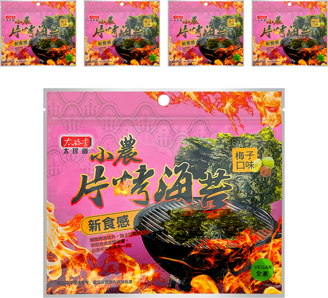 太珍香 小農片烤海苔 梅子口味, 30g, 5包