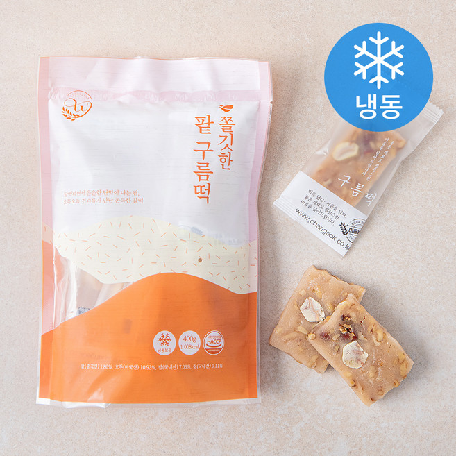 창억 쫄깃한 팥구름떡 (냉동), 400g, 1개입, 1개