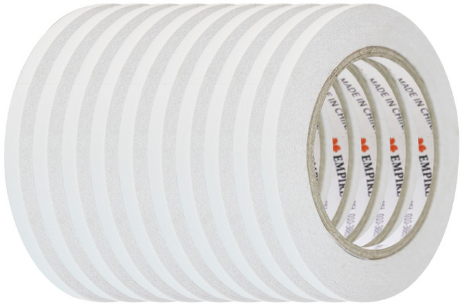엠파이어 양면테이프 7mm x 30m, 화이트 반투명, 10개입