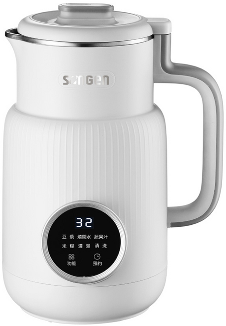SOnGEn 松井 多功能蔬果輔食調理豆漿機 SG-331JU 淨雪白 18.8 x 15 x 26.4cm 1.3kg 1L, 1個