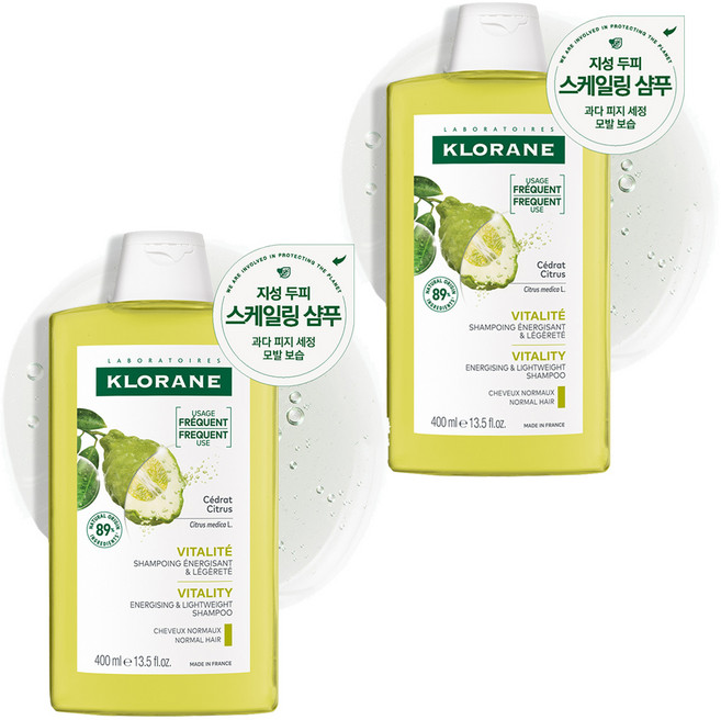 클로란 스케일링 샴푸 시트러스, 400ml, 2개