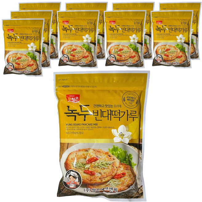 藍銀綠豆粉, 400g, 10包