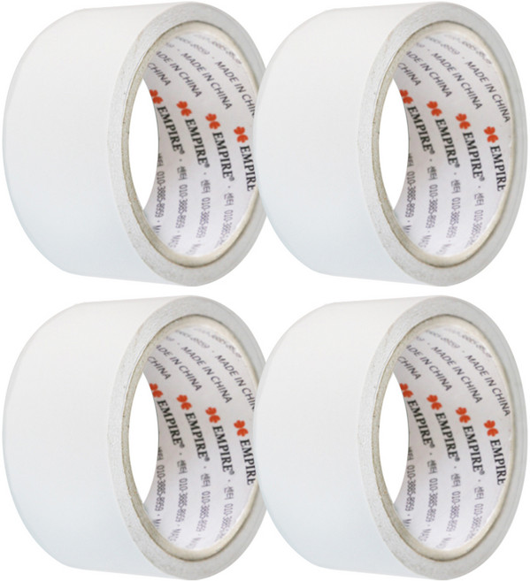 엠파이어 양면테이프 48mm x 10m, 화이트 반투명, 4개입