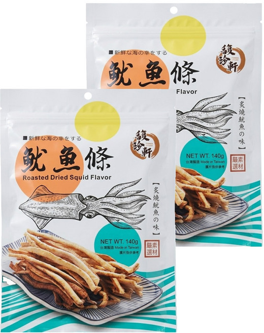 馥珍軒 魷魚條, 140g, 2包
