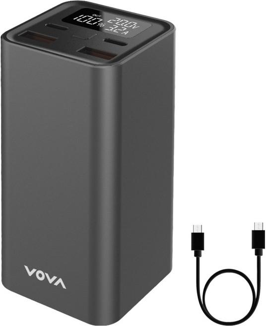 보바 65W 초고속 노트북 대용량 보조배터리 20000mAh, 블랙, VA-120