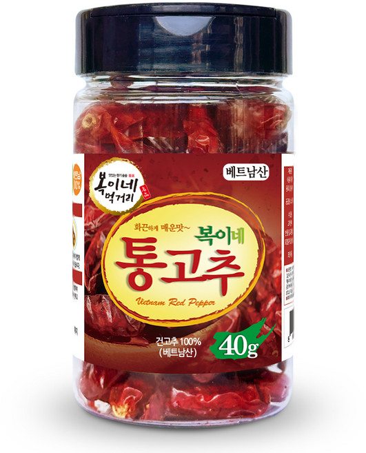 복이네먹거리 용기형 건고추, 1개, 40g