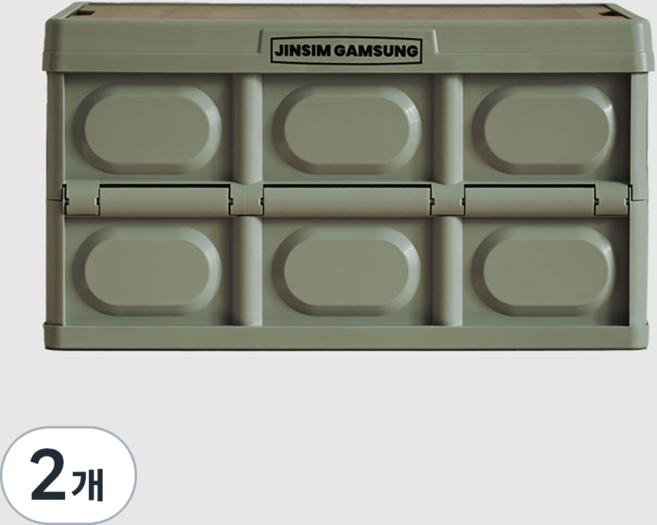 진심감성 다용도 수납 폴딩박스, 교토말차, 56L, 2개