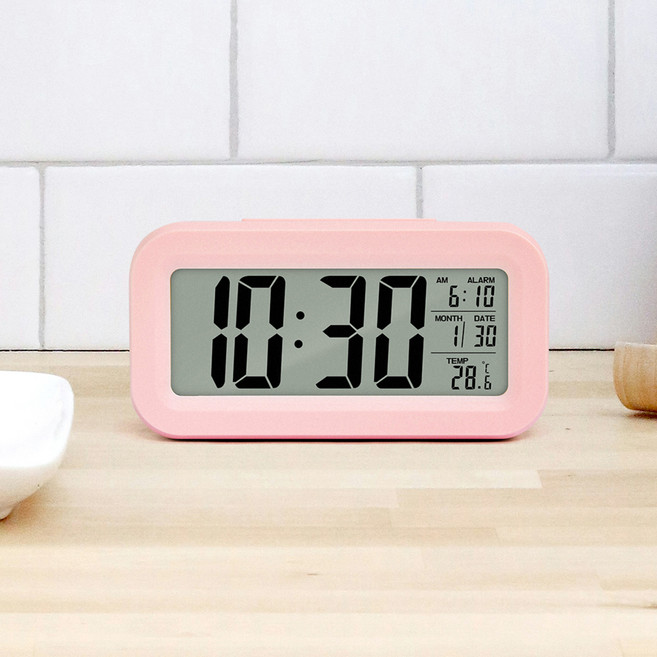 촘스토리 디지털 센서라이트02 탁상시계, 핑크