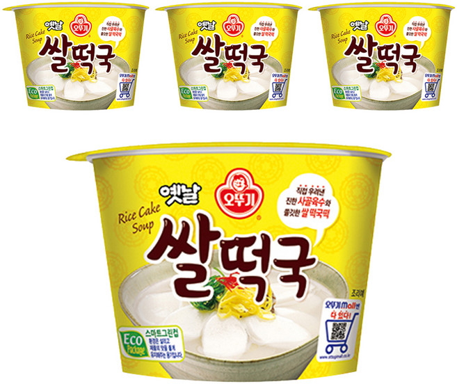 오뚜기옛날 쌀떡국, 166.6g, 4개