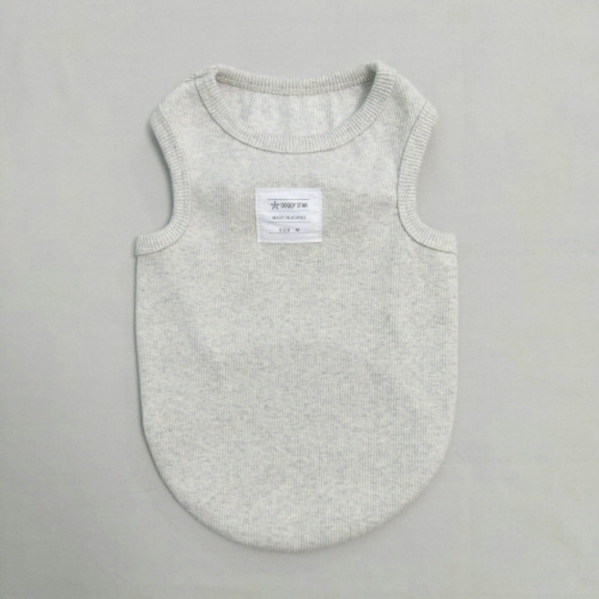 도기스타 쫀쫀 민소매 나시 티셔츠, 오트밀, 1개